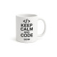 Kubek Keep Calm and Code biały
