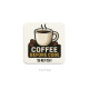 Naklejka "Coffee Before Code" — wodoodporna 7x7 cm