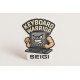 Naklejka Keyboard Warrior – winylowa 7x5 cm