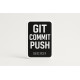Naklejka "Git Commit Push" — vinylowa naklejka programistyczna 70×30 mm