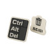 Naklejka Ctrl Alt Del — matowy winyl